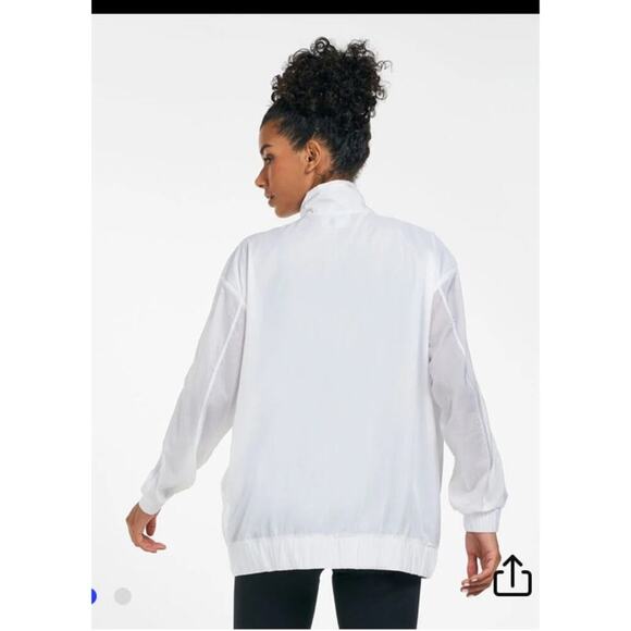 Adidas Adicolor Oversized Ripstop Track Jacket White Size Small - Picture 2 of 7